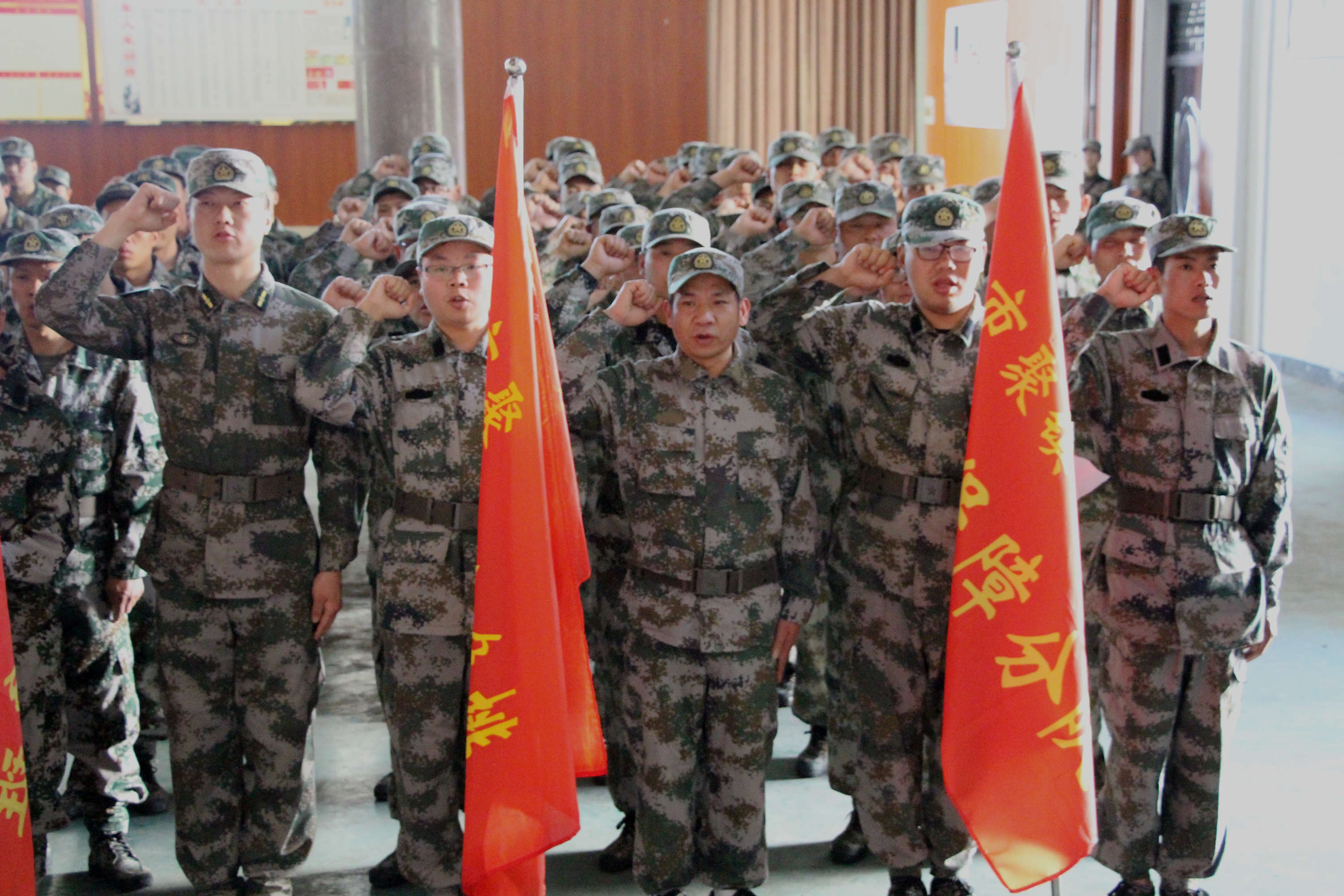 【金年會武裝】金年會航空小鎮民兵應急分隊參加大市聚鎮民兵整組點驗大會